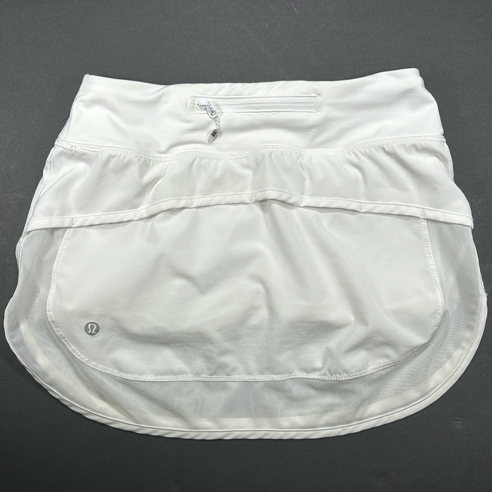 lululemon white mesh skirt
